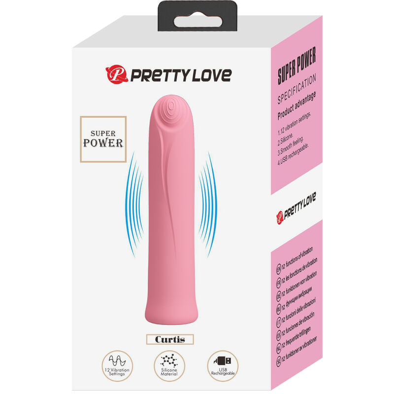 Curtis Mini Super Power 12 Vibration Rosa Silikonvibrator