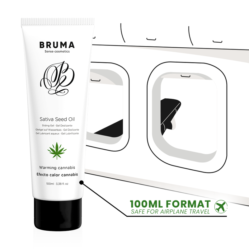 BRUMA - SATIVA-SAMENÖL WÄRMENDES GLEITGEL MIT CANNABISGESCHMACK 100 ML