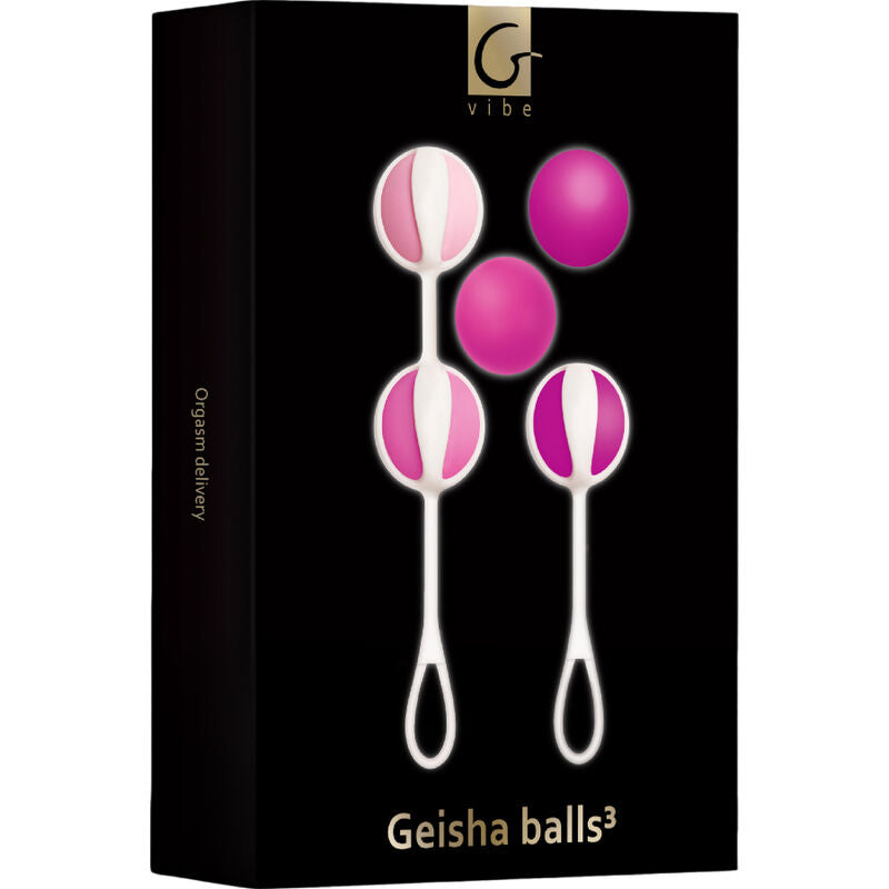 Set mit 5 rosa Geisha-Kugeln