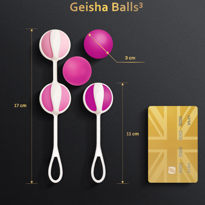 Set mit 5 rosa Geisha-Kugeln