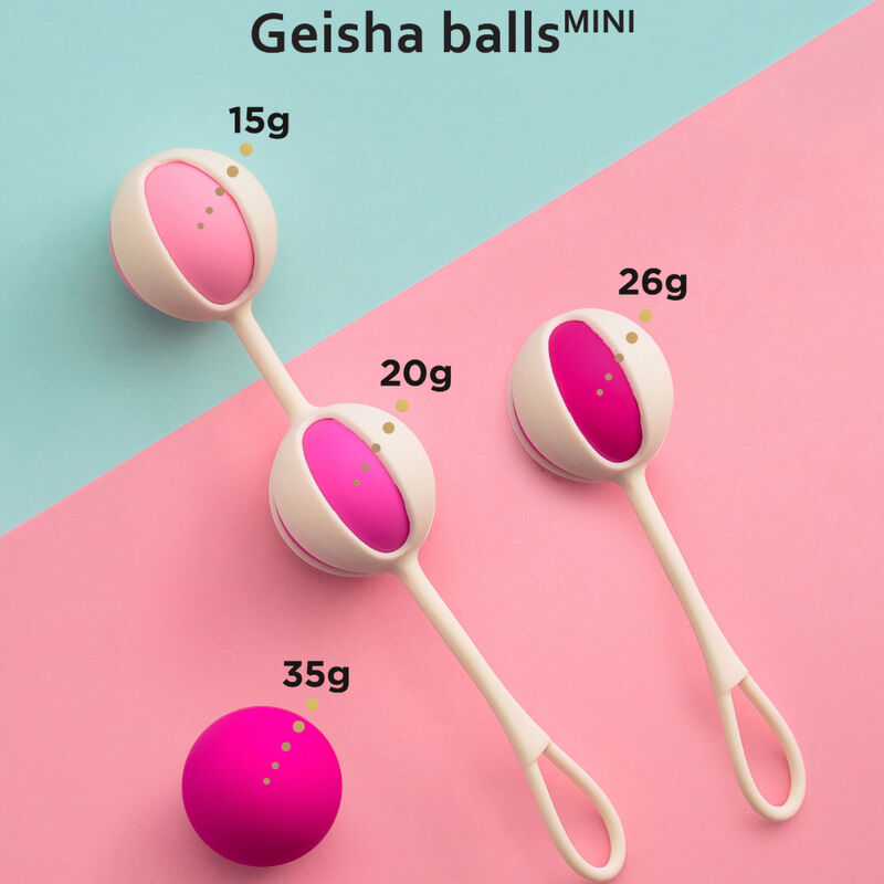 Set mit 4 lila Mini-Geisha-Bällen