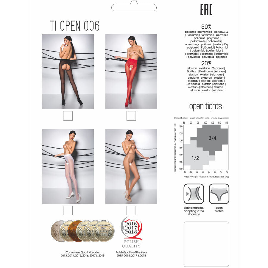 Collant Tiopen 006 Coupe Audacieuse Culotte Décorative 30 Den - Passion Woman