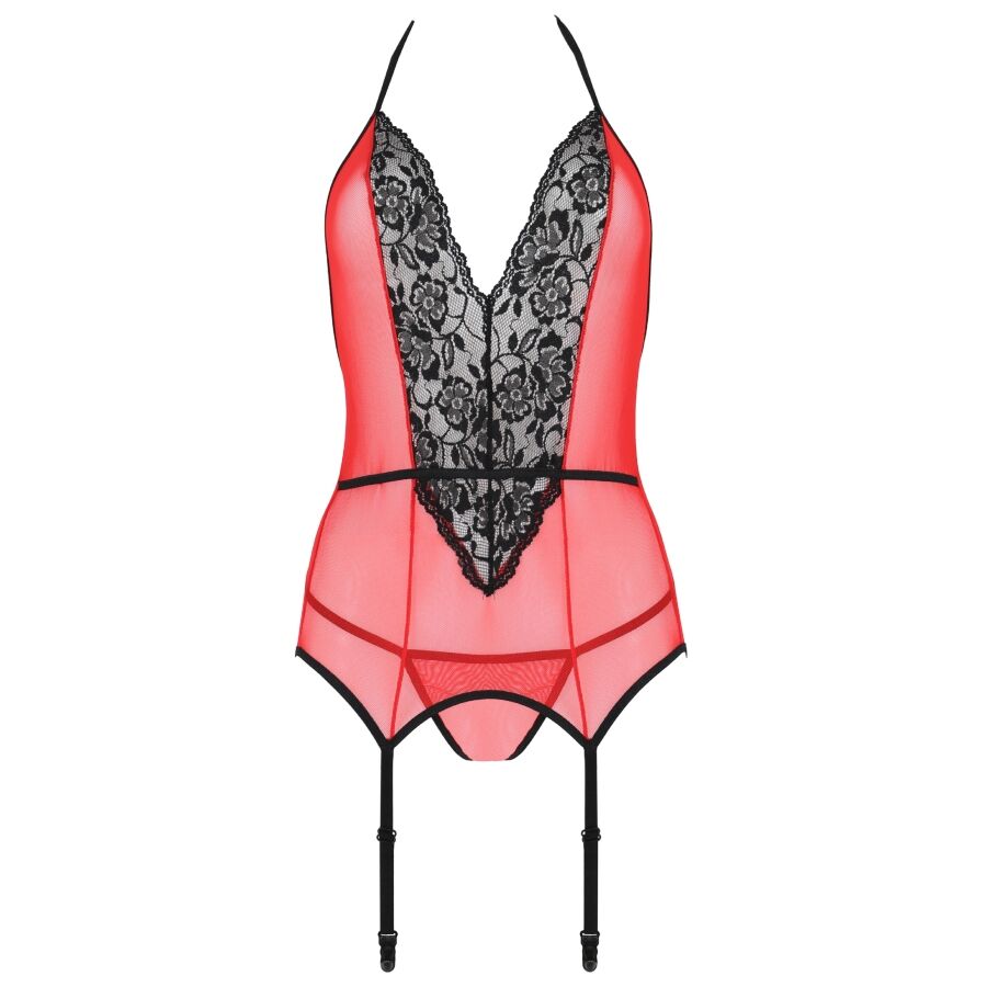 PASSION - PEONIA CORSET EROTIC LINE ROT L/XL