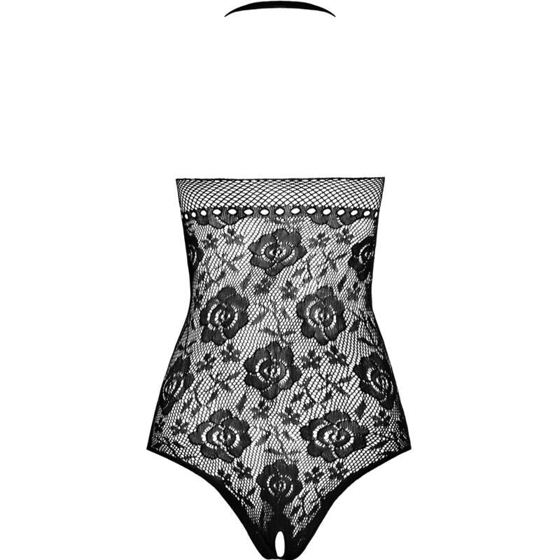 PASSION - BS094 SCHWARZER BODYSTOCKING EINHEITSGRÖSSE