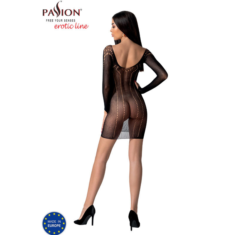 PASSION - BS101 SCHWARZER BODYSTOCKING EINHEITSGRÖSSE