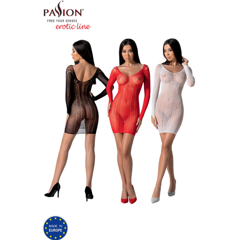 PASSION - BS101 SCHWARZER BODYSTOCKING EINHEITSGRÖSSE