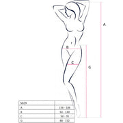 S029 schwarze Strumpfhose mit Strumpfband Einheitsgröße