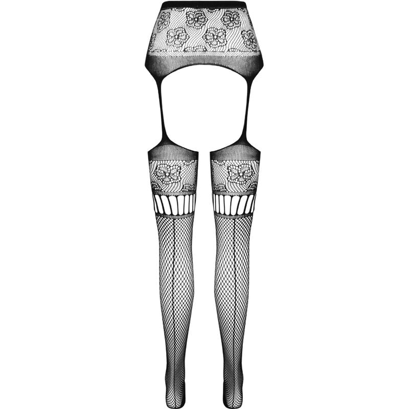 PASSION - S030 Strumpfhose mit schwarzem Strumpfband, Einheitsgröße