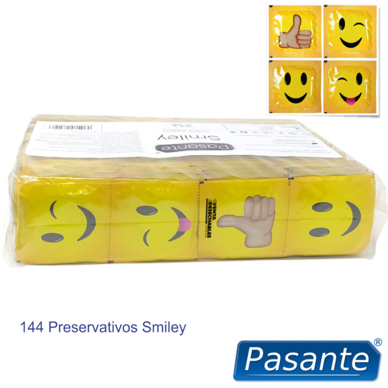 PASANTE - SMILEY-KONDOMBEUTEL 144 EINHEITEN