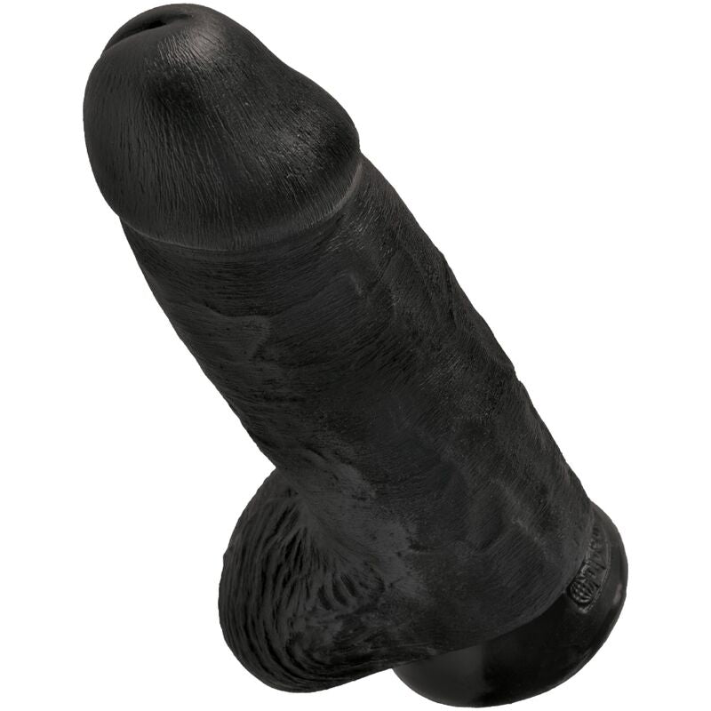 KING COCK - REALISTISCHER, DICKER PENIS 23 CM SCHWARZ