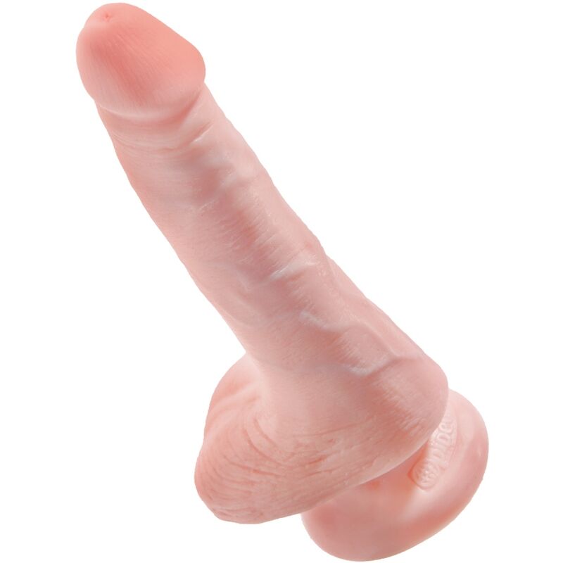 Realistischer Penis mit Hoden 13,5 cm hell