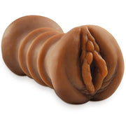 Realistischer Masturbator mit doppeltem Eingang Vagina &amp; Anus braun