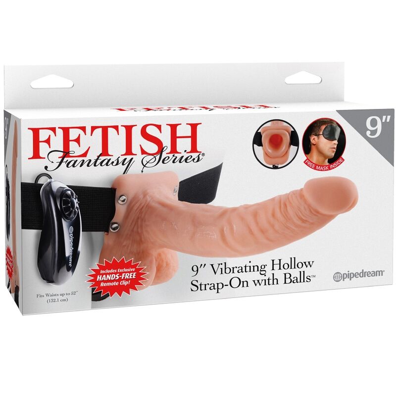 FETISCH-FANTASIE-SERIE – VERSTELLBARER FERNBEDIENUNGSGURT REALISTISCHER PENIS MIT HODEN 23 CM