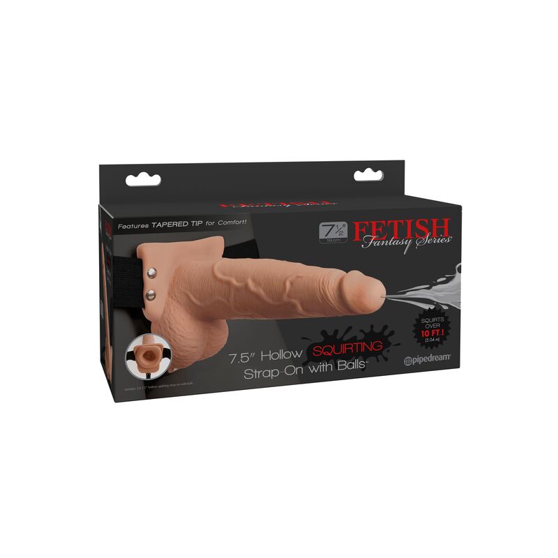 Gode Ceinture Éjaculateur Creux Réaliste 19 cm Harnais Réglable - Fetish Fantasy