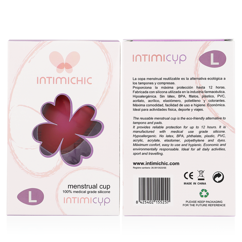 INTIMICHIC - MENSTRUATIONSCUP AUS MEDIZINISCHER SILIKONQUALITÄT - GRÖSSE L