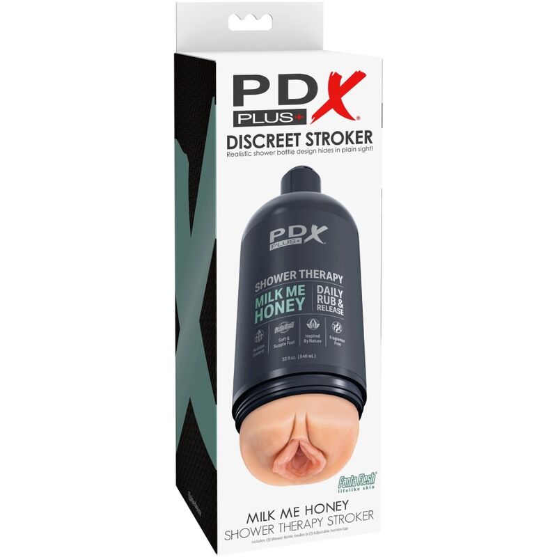 PDX PLUS - STROKER MASTURBATOR DISKRETES HONIGSHAMPOO-FLASCHEN-DESIGN MILK ME