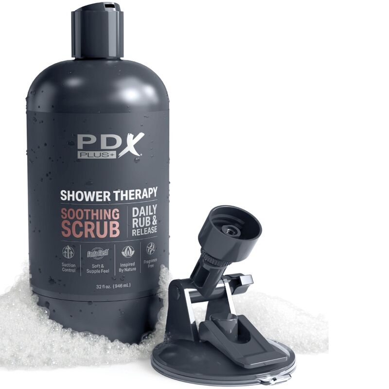 PDX PLUS – Masturbator-Stroker im diskreten Flaschendesign, Peeling-Shampoo-Bonbons