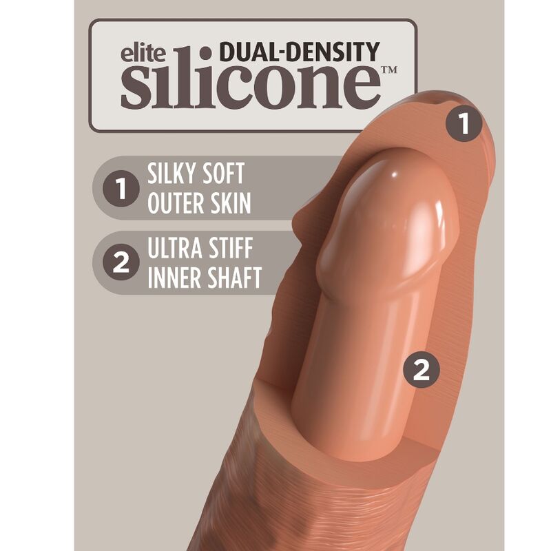 Elite Realistischer Silikondildo 20,3 cm Karamell