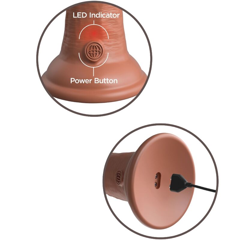 Elite Realistischer Dildo mit Vibration und Silikon, 15,2 cm, Karamell