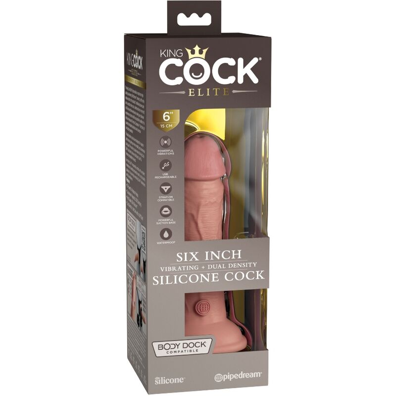 Elite Realistischer Dildo mit Vibration und Silikon 15,2 cm