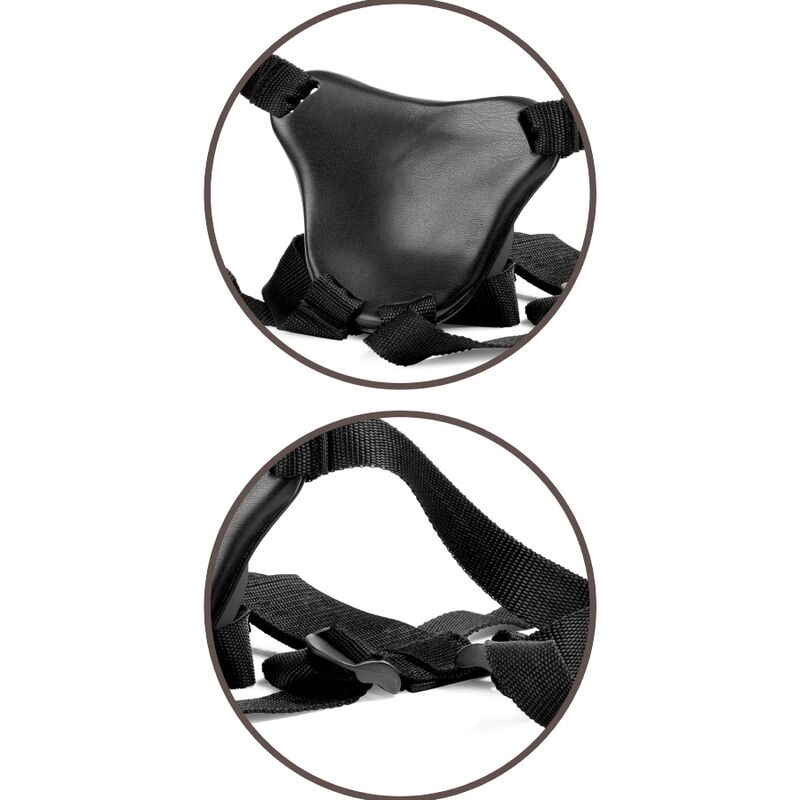 Elite Komfortabler verstellbarer Harness mit 7" Dildo