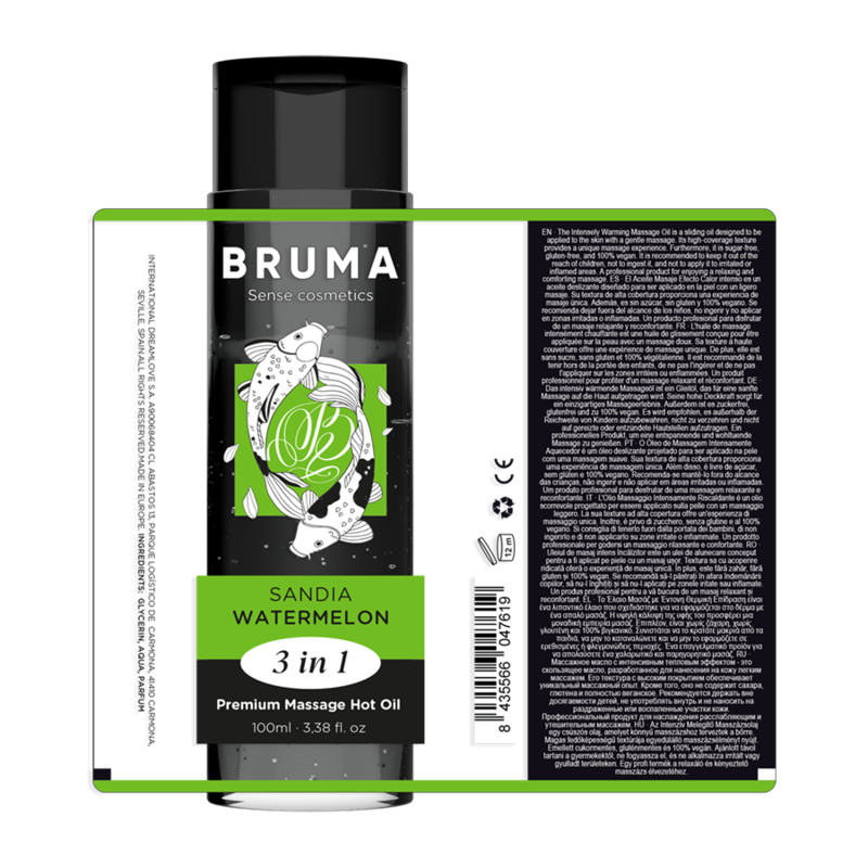 BRUMA – PREMIUM WÄRMENDES MASSAGEÖL MIT WASSERMELONENGESCHMACK 3 IN 1 – 100 ML