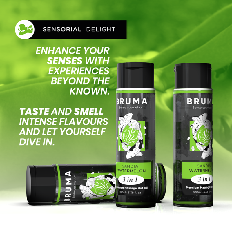 BRUMA – PREMIUM WÄRMENDES MASSAGEÖL MIT WASSERMELONENGESCHMACK 3 IN 1 – 100 ML