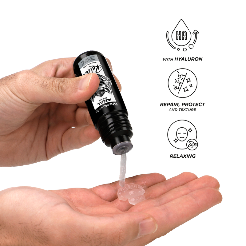 BLACK HOLE – Entspannende Analbehandlung auf Wasserbasis mit Hyaluronsäure, 30 ml