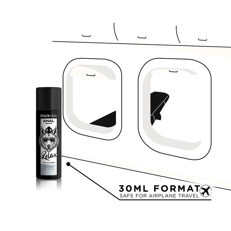 BLACK HOLE – Entspannende Analbehandlung auf Wasserbasis mit Hyaluronsäure, 30 ml