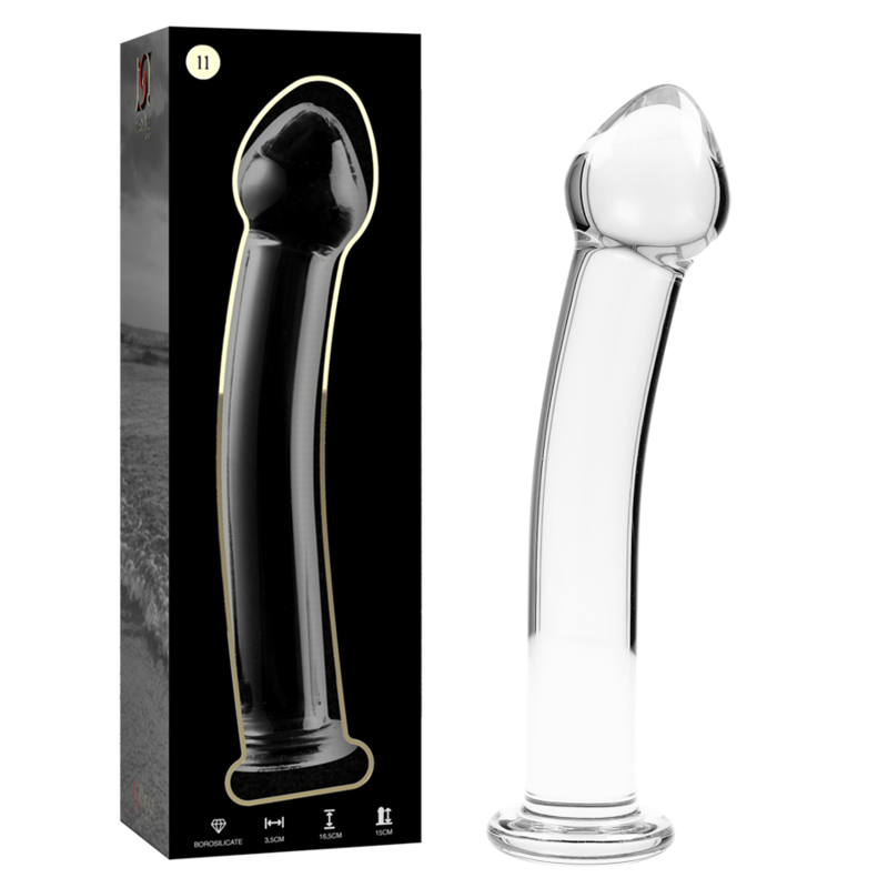 NEBULA-SERIE VON IBIZA – MODELL 11 DILDO AUS KLAREM BOROSILIKATGLAS, 16 CM O- 3 CM
