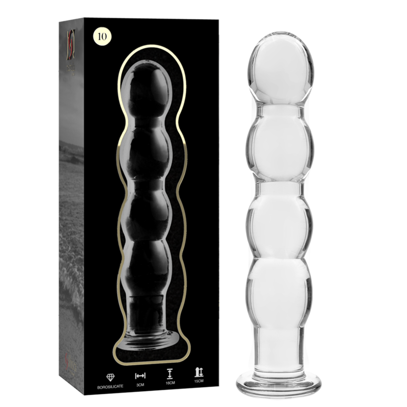NEBULA-SERIE VON IBIZA – MODELL 10 DILDO AUS KLAREM BOROSILIKATGLAS, 16,5 CM O 3,5 CM