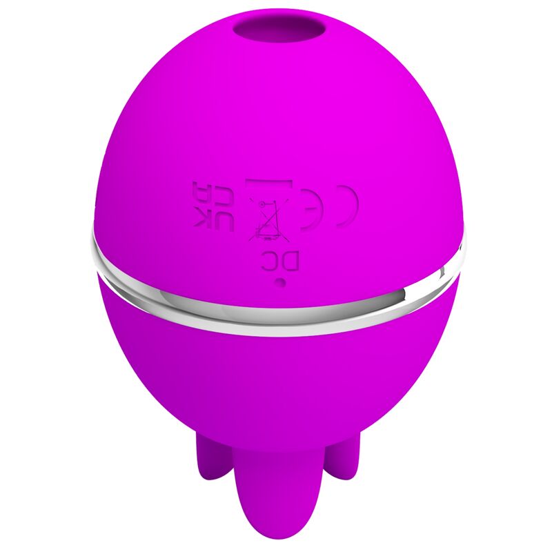 Lilafarbener runder Silikonvibrator „Gemini Ball“