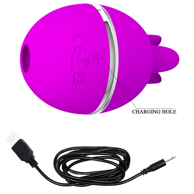 Lilafarbener runder Silikonvibrator „Gemini Ball“