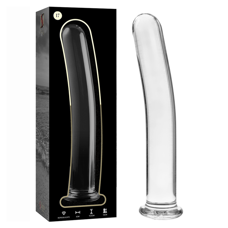 NEBULA-SERIE VON IBIZA – MODELL 17 DILDO AUS KLAREM BOROSILIKATGLAS, 18,5 CM O- 3 CM