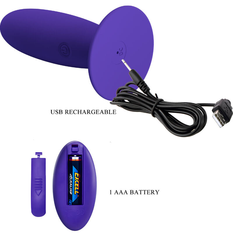Youth Plug Analvibrator mit Fernbedienung Lila
