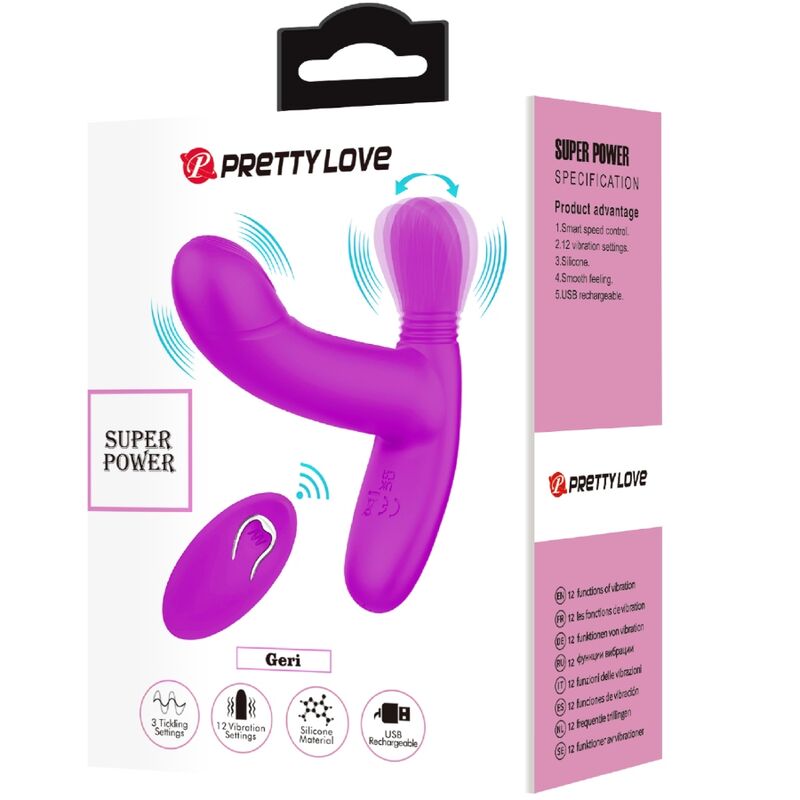 PRETTY LOVE - GERI CLITORIS MASSAGEGERÄT PINK MIT FERNBEDIENUNG