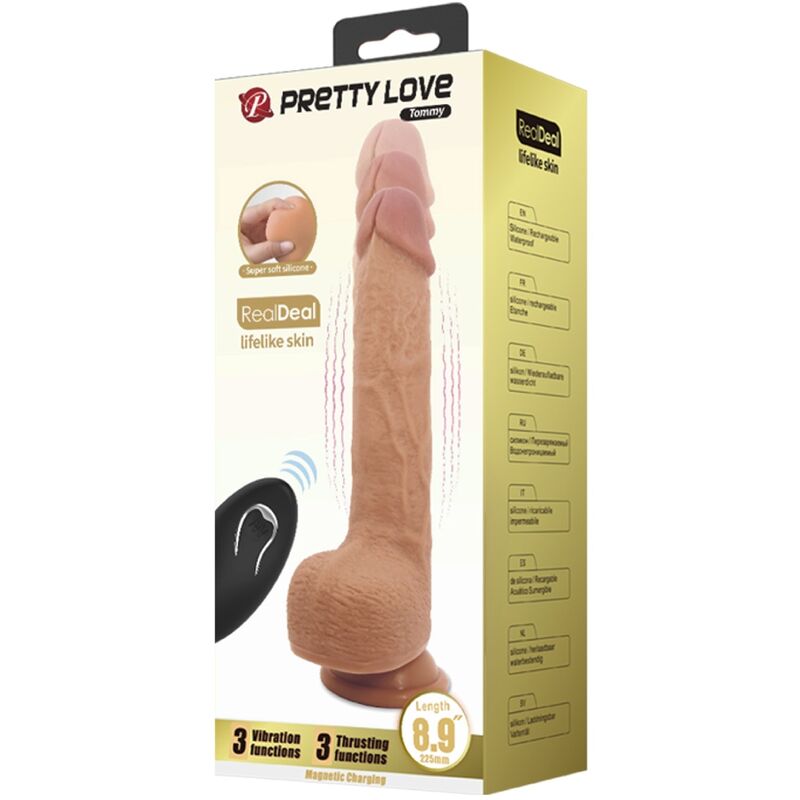 Tommy Realistischer Dildo-Vibrator 22,5 cm