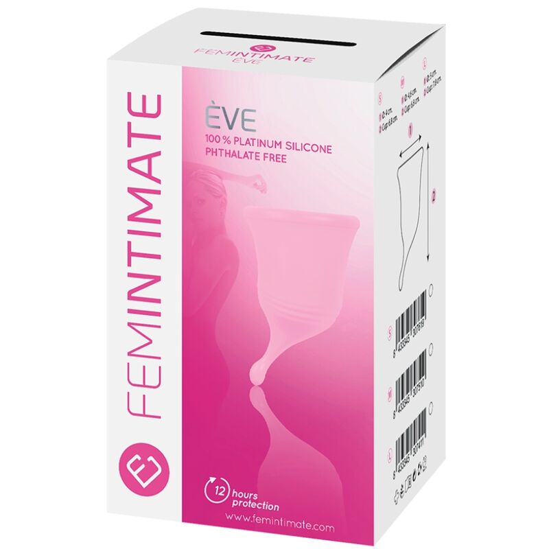 FEMINTIMATE - EVE NEUE SILIKON-MENSTRUKTURTASSE - GRÖSSE L