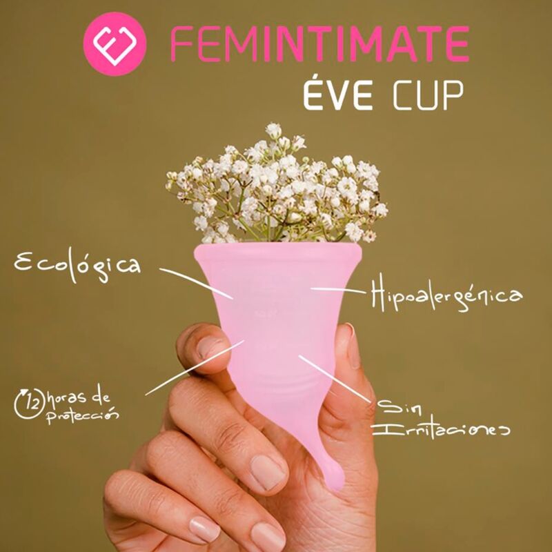 FEMINTIMATE - EVE NEUE SILIKON-MENSTRUKTURTASSE - GRÖSSE M