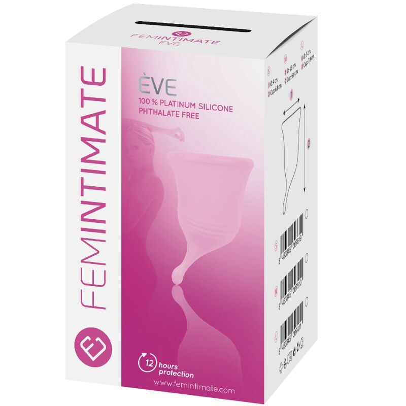 FEMINTIMATE - EVE NEUE SILIKON-MENSTRUKTURTASSE - GRÖSSE S