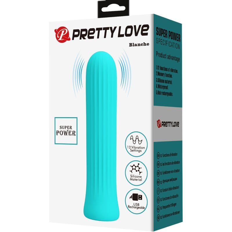 PRETTY LOVE - WEISSER VIBRATOR BLAUER STIMULATOR