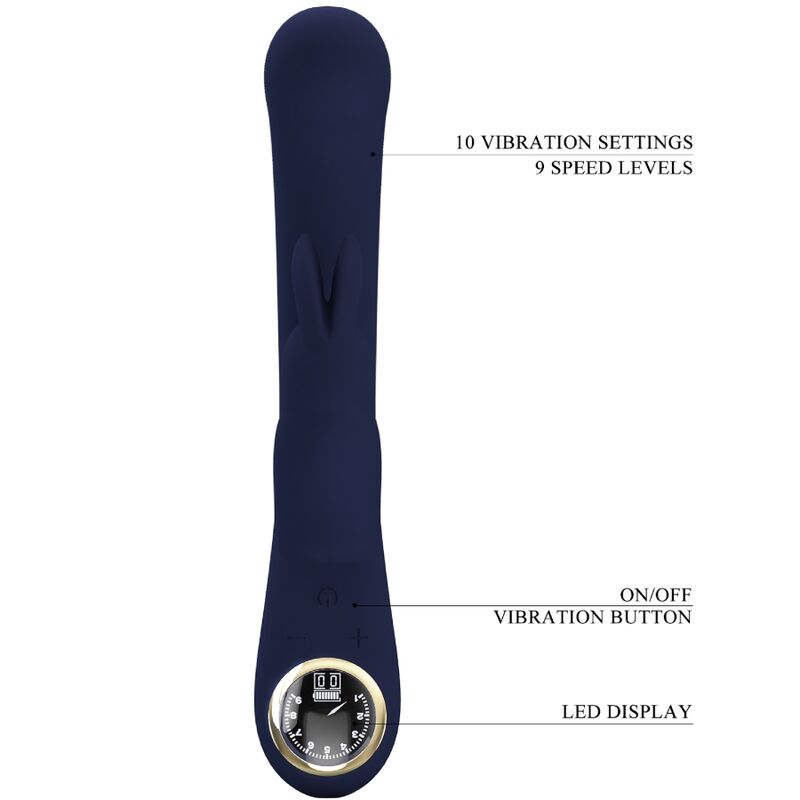 Lamar Rabbit- und G-Punkt-Vibrator Blau