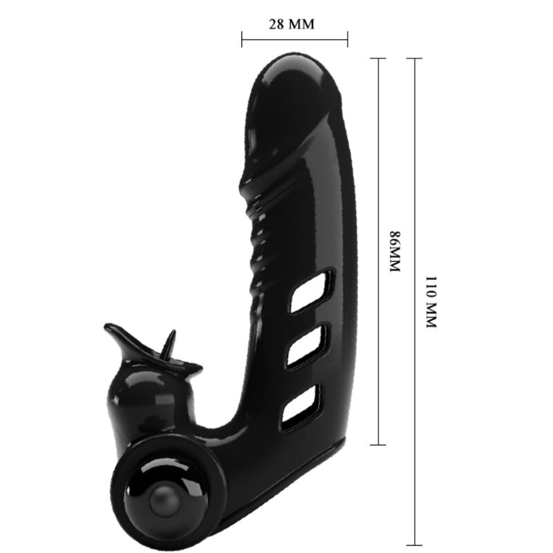 Corbin Schwarze Vibrator-Fingerabdeckung