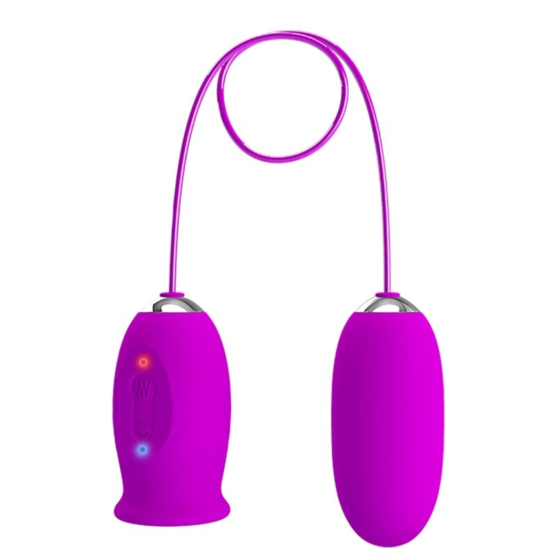 Lila Daisy Doppel-Ei-Vibrator zum Wiederaufladen