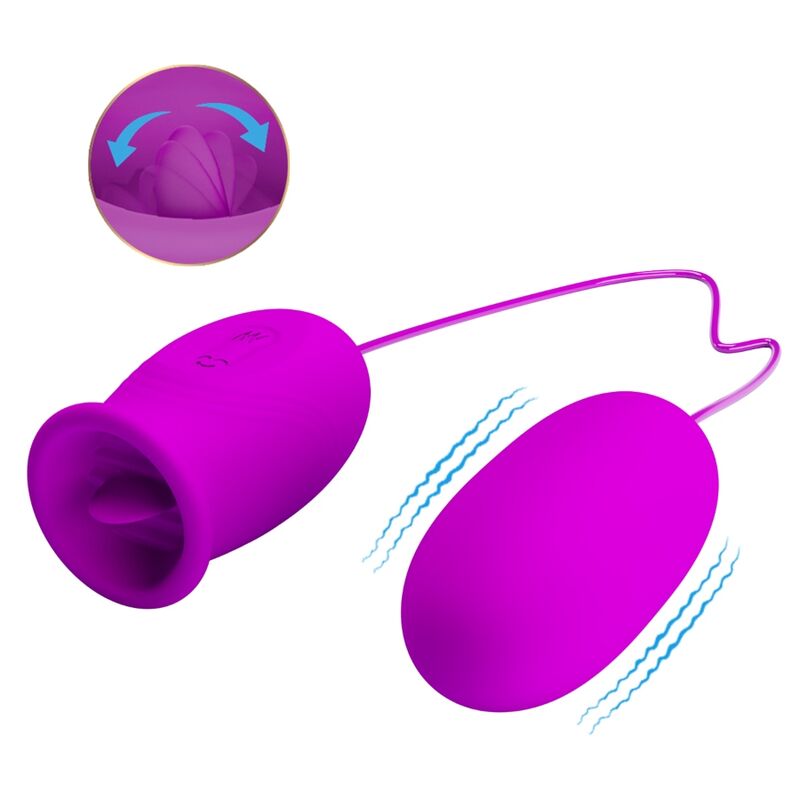 Lila Daisy Doppel-Ei-Vibrator zum Wiederaufladen