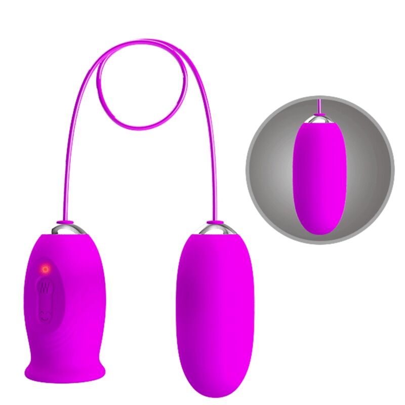 Lila Daisy Doppel-Ei-Vibrator zum Wiederaufladen