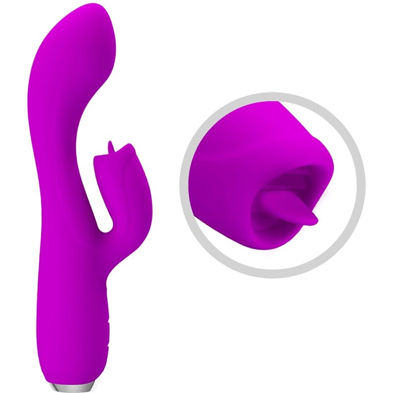 Gloria Wasserdichter wiederaufladbarer Rabbit-Vibrator Lila
