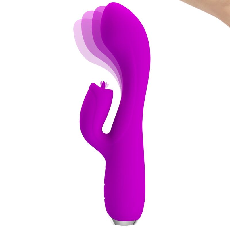 PRETTY LOVE – GLORIA Wiederaufladbarer Hasen-Vibrator, wasserdicht, lila