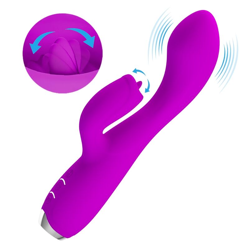 Gloria Wasserdichter wiederaufladbarer Rabbit-Vibrator Lila