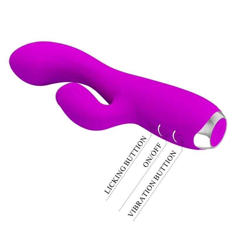 PRETTY LOVE – GLORIA Wiederaufladbarer Hasen-Vibrator, wasserdicht, lila